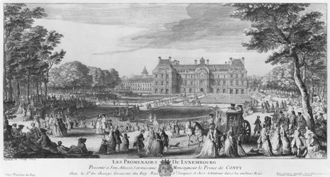 Promenade dans les jardins du Luxembourg, 1729